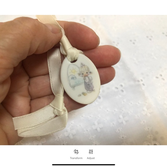 Precious Moment Porcelain Bookmark, Vintage 1987 - Picture 1 of 5